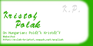 kristof polak business card